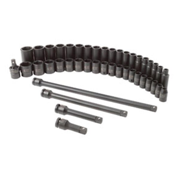 Gourmetgalley 0.5 in. Drive Metric Impact Socket Master Set - 43 Piece, 43PK GO373450 - main